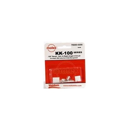 Molex Headers & Wire Housings Kk-100 Connector Kit V & Ra Hdr Rec 6Ckt 766500205
